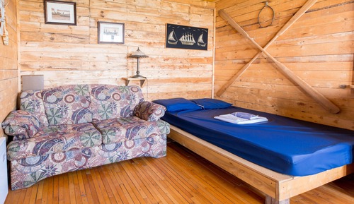 Ferienhütte, 1 Queen-Bett, Kochnische, Meerblick (Le Trappeur)
