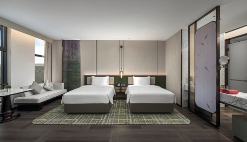 Premium-Zimmer, 2 Doppelbetten, Bergblick