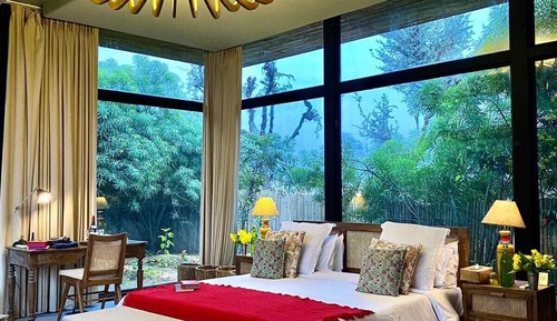 Panorama-Zimmer, 1 Schlafzimmer, eigener Pool, Gartenblick