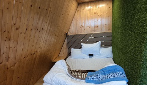 Comfort-Ferienhütte, Balkon