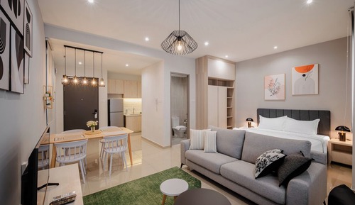 Studio, 1 King-Bett, Stadtblick