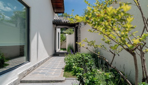 Luxury-Haus, 1 King-Bett, Badewanne, Blick auf den Innenhof
