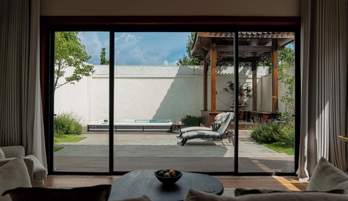 Luxury-Haus, 1 King-Bett, Poolzugang, Blick auf den Innenhof