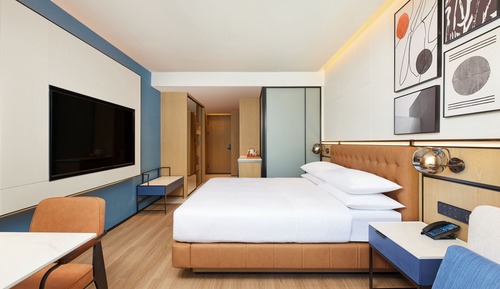 Zimmer, 1 King-Bett, Stadtblick
