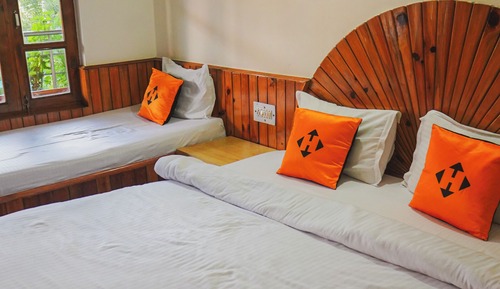 Deluxe-Dreibettzimmer, Gartenblick