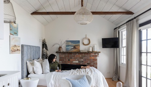 Deluxe-Doppelzimmer, 1 Queen-Bett, Meerblick, zum Innenhof hin