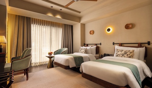 Premium-Zweibettzimmer, 2 Einzelbetten, Balkon