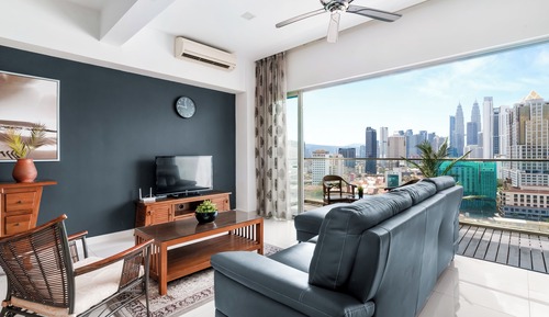 Deluxe-Apartment, 3 Schlafzimmer, Balkon, Stadtblick