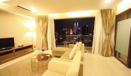 Deluxe-Apartment, 2 Schlafzimmer, Balkon, Stadtblick