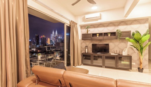 Deluxe-Apartment, 2 Schlafzimmer, Balkon, Stadtblick