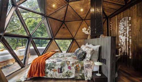 Luxury-Bungalow, Terrasse, Bergblick