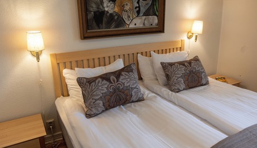 Basic-Doppelzimmer, Blick auf den Innenhof