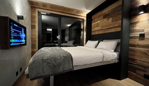 Deluxe-Studio, 1 Doppelbett und Schlafsofa, Küche, Talblick