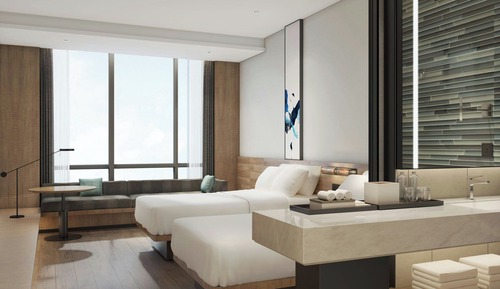 Executive-Zimmer, 2 Doppelbetten, Stadtblick