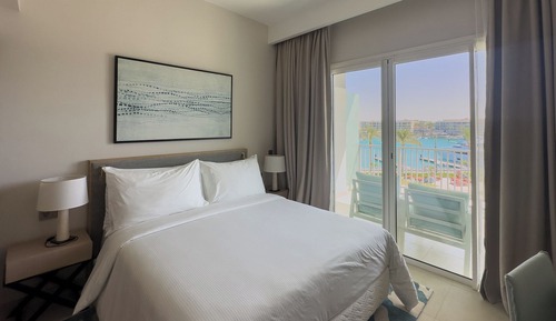 Elite-Apartment, Balkon, Blick auf den Jachthafen