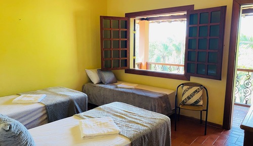 Classic-Vierbettzimmer, Balkon, Gartenblick