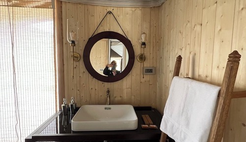 Premium-Zelt, 1 Schlafzimmer, eigenes Bad, Bergblick