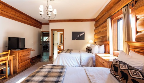 Doppelzimmer, 2 Doppelbetten, Bergblick