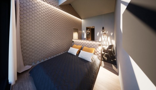 Deluxe-Doppel- oder -Zweibettzimmer, Talblick