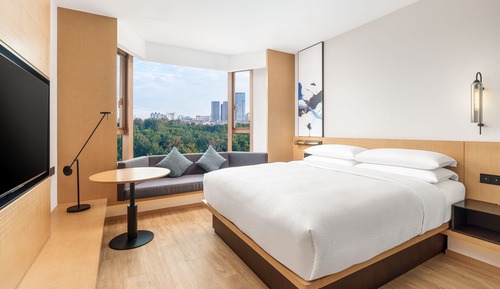 Zimmer, 1 King-Bett, Gartenblick