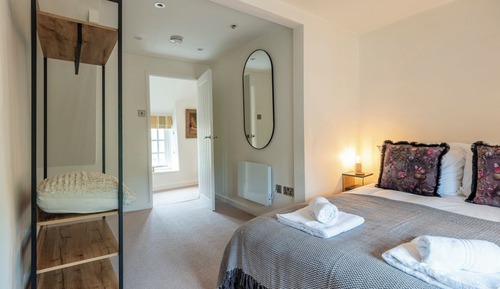 Ferienhaus, Terrasse, Stadtblick