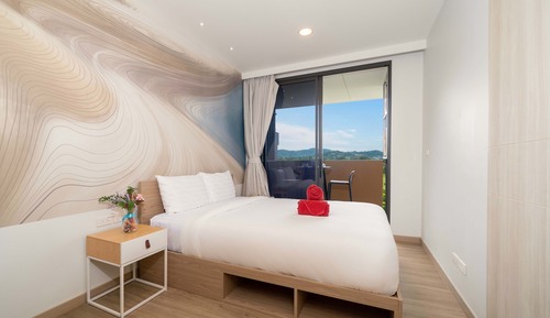 Luxury-Apartment, Balkon, Blick auf den Golfplatz