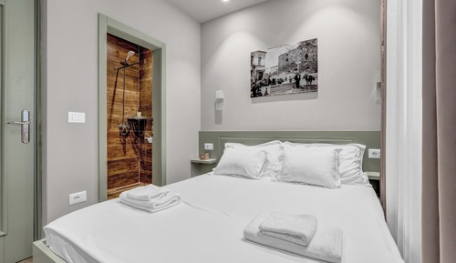 City-Doppelzimmer, 1 Doppelbett, Gartenblick