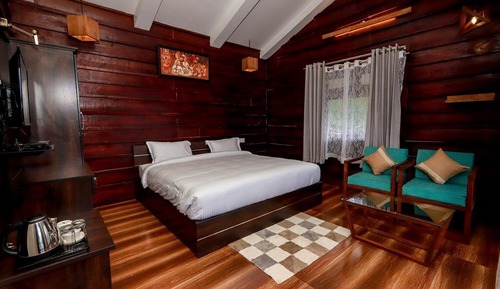 Deluxe-Ferienhaus, Balkon, Talblick