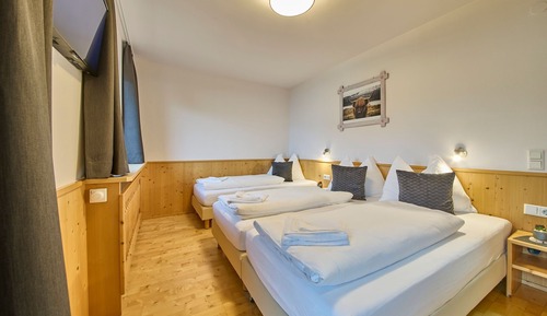 Classic-Dreibettzimmer, Balkon, Bergblick