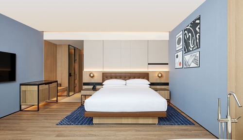Zimmer, 1 King-Bett, Stadtblick