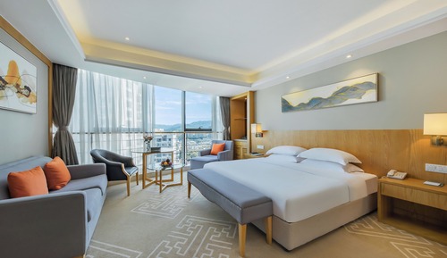 Superior-Zimmer, 1 King-Bett, Stadtblick