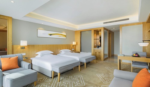 Grand-Zimmer, 2 Doppelbetten, Ausblick