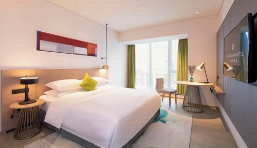 Business-Doppelzimmer, 1 Queen-Bett, Nichtraucher, Stadtblick