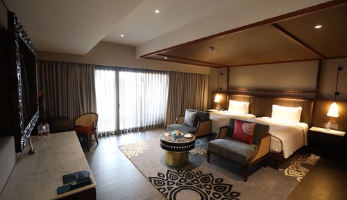 Premium-Zweibettzimmer, Gartenblick