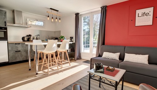 Comfort-Apartment, Gartenblick