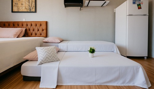 Familien-Doppelzimmer, Blick auf den Innenhof