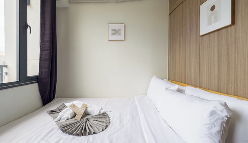 Basic-Apartment, 1 Queen-Bett und Schlafsofa, Kochnische