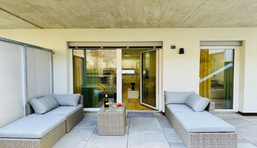 Familien-Studiosuite, Balkon, Blick auf den Innenhof