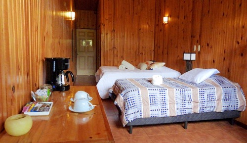 Dreibettzimmer, Gartenblick