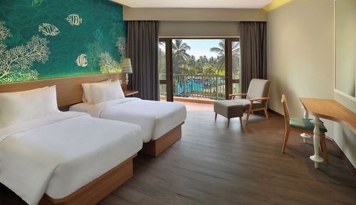 Deluxe-Zimmer, 2 Einzelbetten, Poolblick