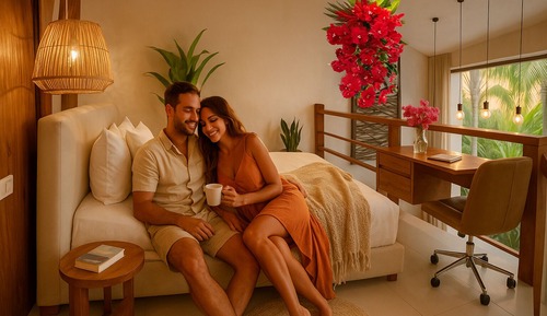 Deluxe-Villa, 1 Schlafzimmer, Nichtraucher, Poolblick