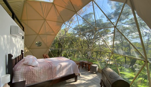 Premium-Zelt, 1 Queen-Bett, Terrasse, Bergblick