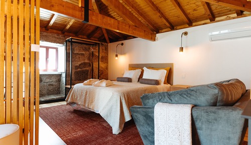 Superior-Loft, 1 Doppelbett, Blick auf den Innenhof