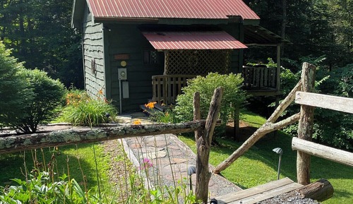 Ferienhütte, 1 Queen-Bett und Schlafsofa