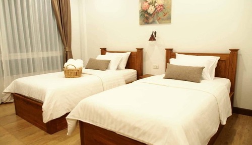 Standard-Zweibettzimmer, 1 Schlafzimmer, Gartenblick