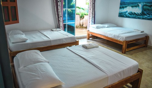 Familien-Vierbettzimmer, Gartenblick