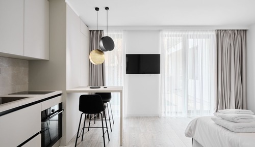 Superior-Studio, Terrasse, Gartenblick