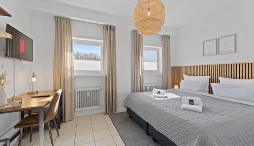 Comfort-Apartment, Küche, zum Garten hin