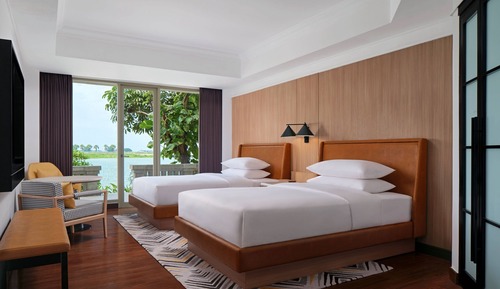 Deluxe-Zimmer, 2 Doppelbetten, Terrasse