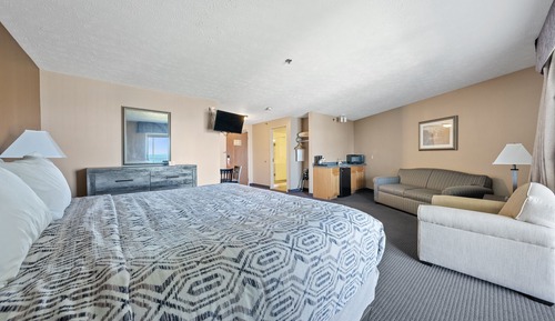 Suite, 1 King-Bett und Schlafsofa, Balkon, Seeblick